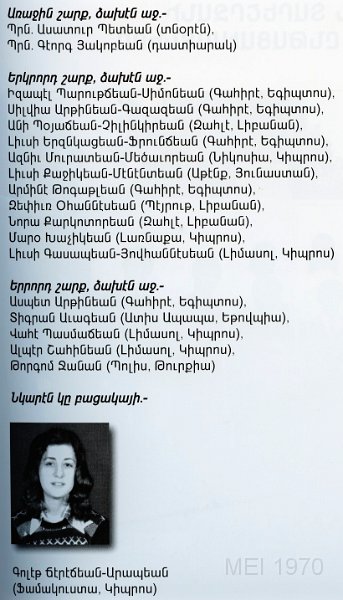 MI Art section names 1971-1972